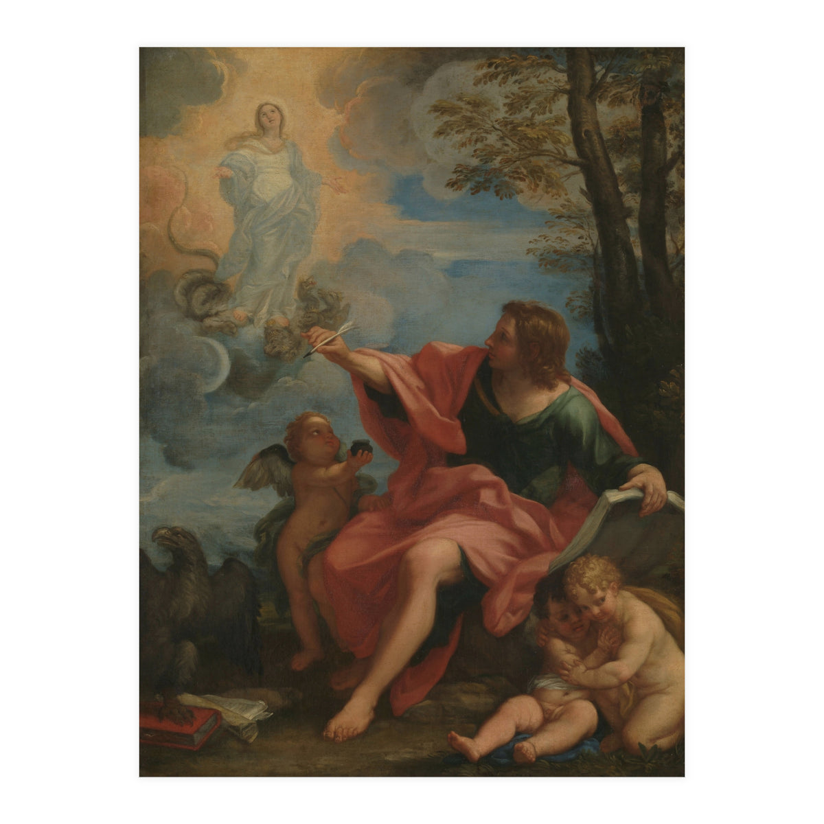 Carlo Maratta – Saint John the Evangelist on Patmos (c. 1680–1720) (Print Only)