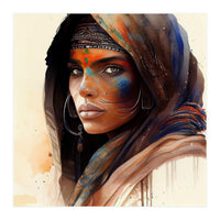 Watercolor Tuareg Woman #9 (Print Only)