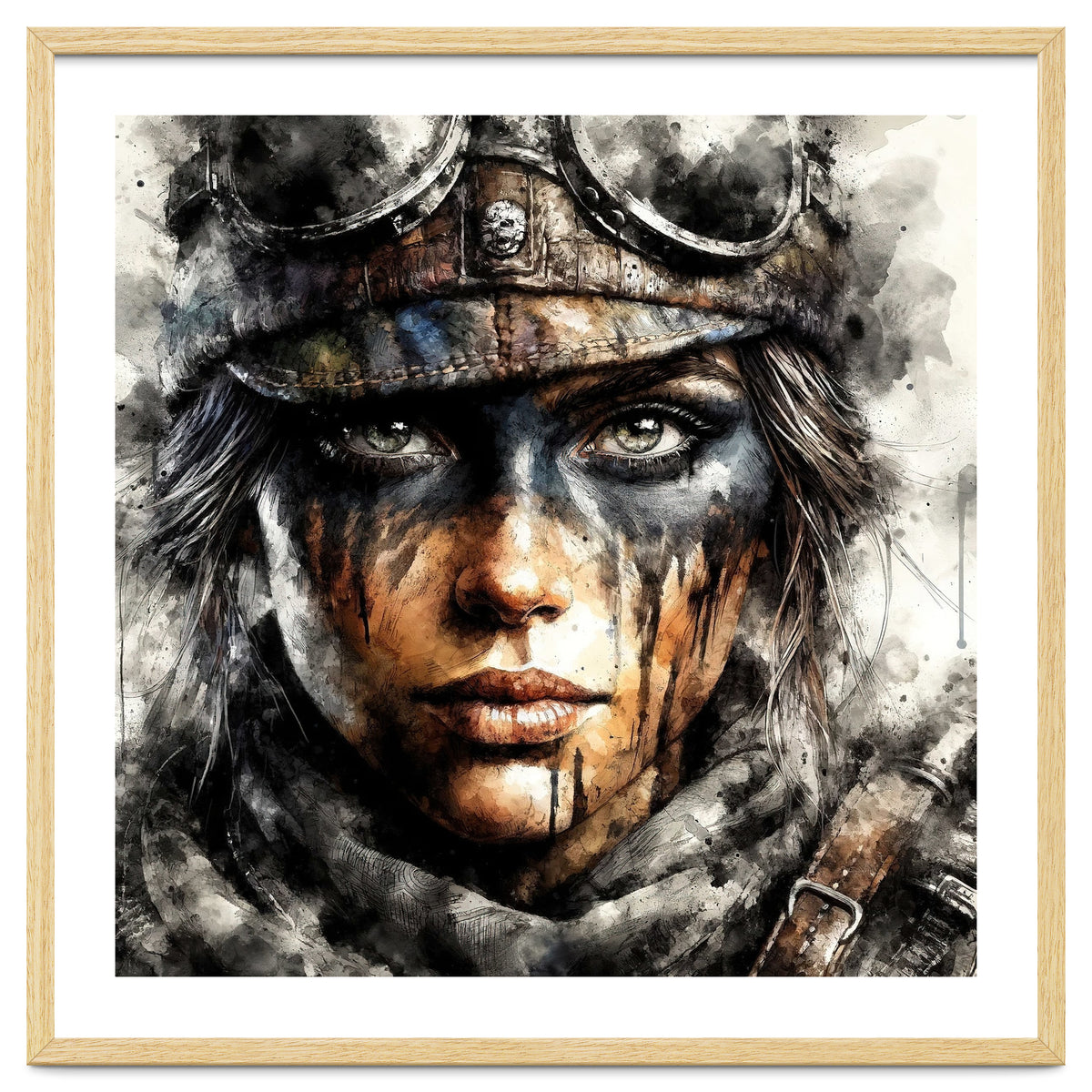 Warrior Woman With Aviator Goggles
