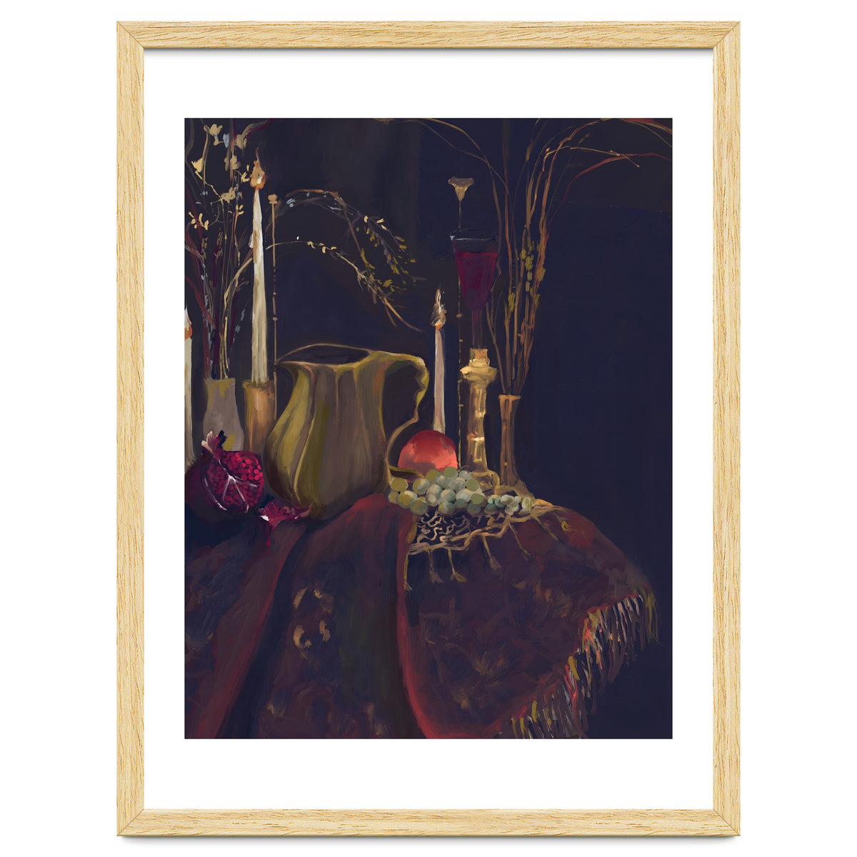 Dark Baroque Table still life moody still life oils