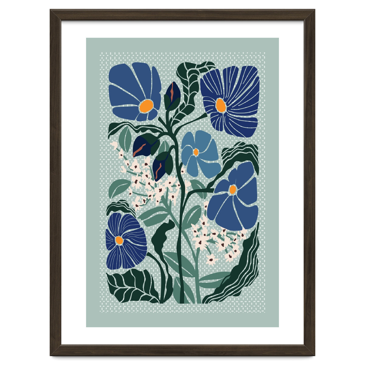 Klimt Flowers Light Blue