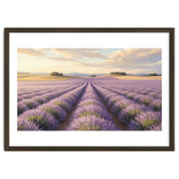 Provençal Sunset: Lavender Field Landscape