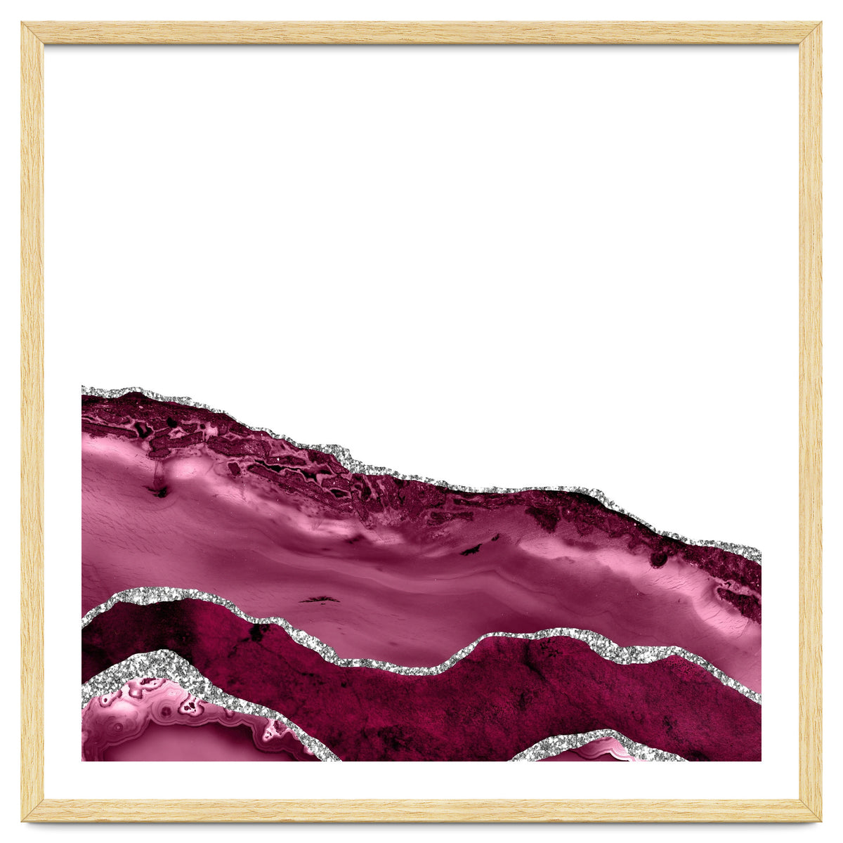 Burgundy & Silver Agate Texture 10