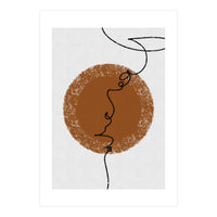 Abstract Brown and Black Lines (Print Only)
