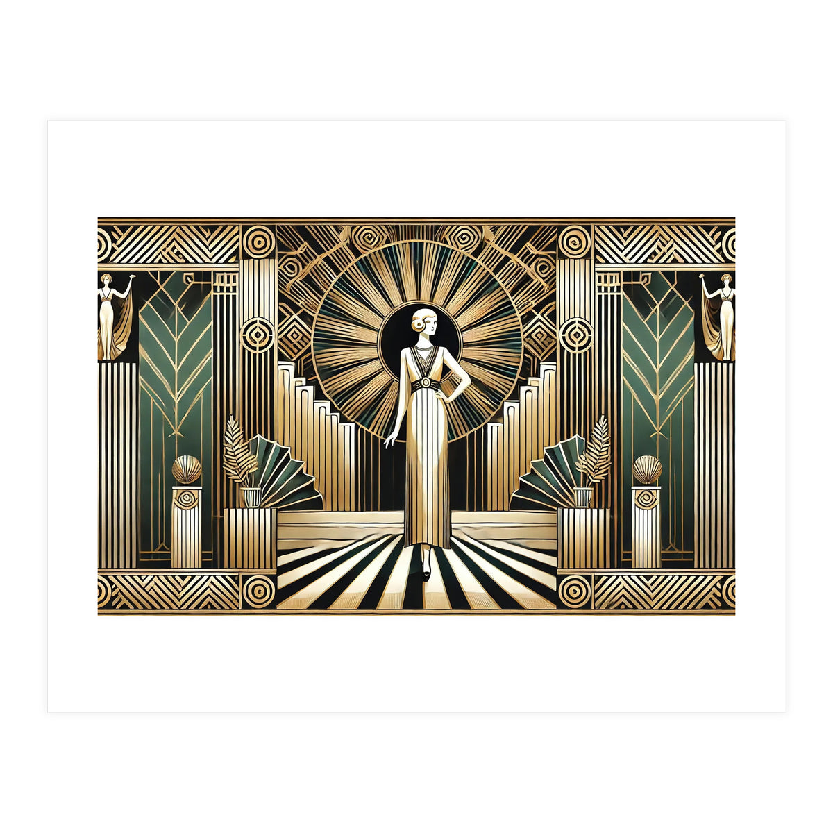 Golden Twenties Flair In Art Deco (Print Only)