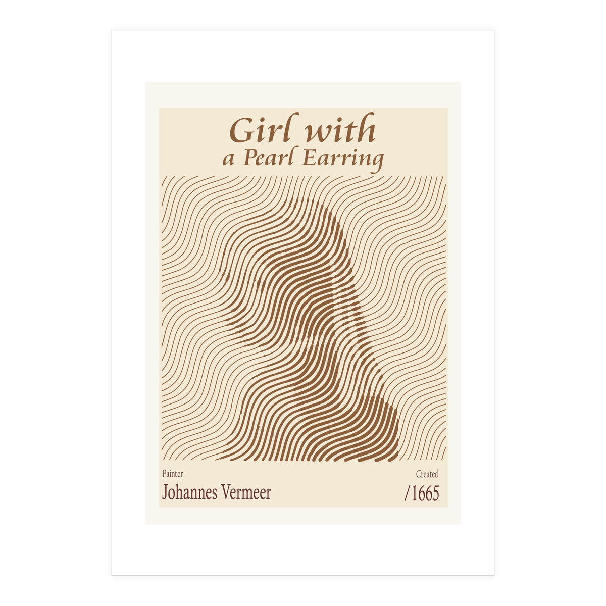 Girl With A Pearl Earring Johannes Vermeer (1665) (Print Only)
