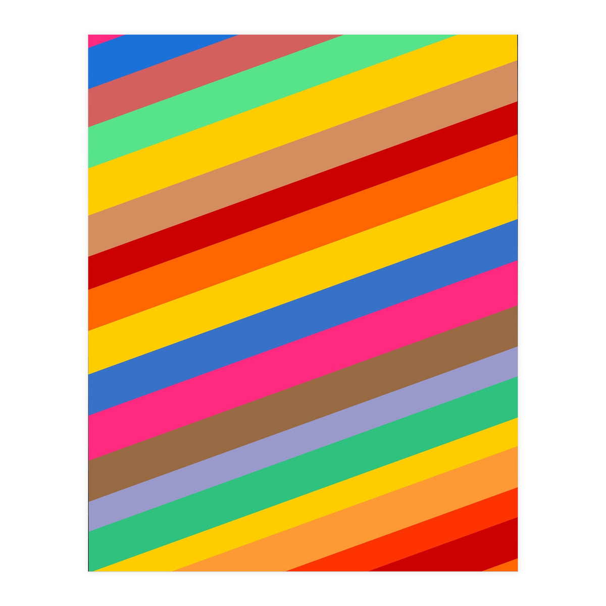Rainbow Retro Paatern (Print Only)