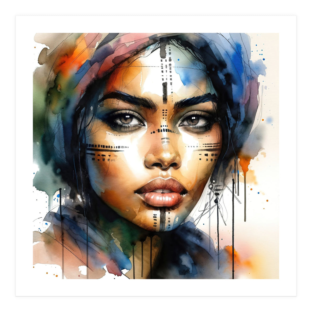 Tribal Muse Portrait (Print Only)