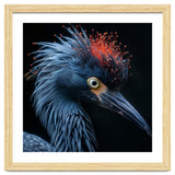 Blue Heron Bird Head With Orange Crown thumbnail