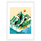 Grass Is Greener Wherever It Is Loved Positivity Nature Landscape Snow, Winter Mountains Painting Forest, Wild Travel Adventure thumbnail
