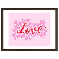 Love hearts - pink and red