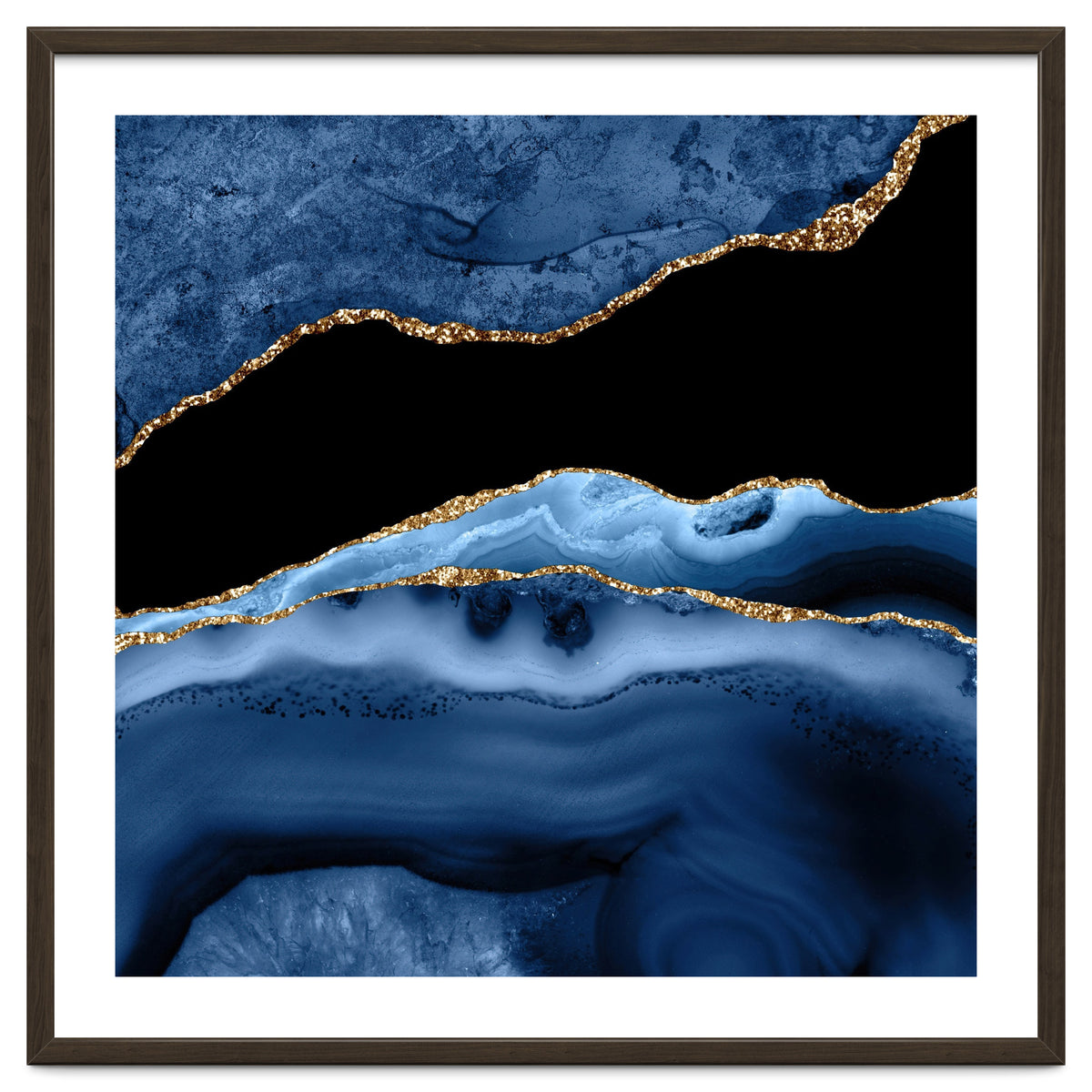 Navy & Gold Agate Texture 13