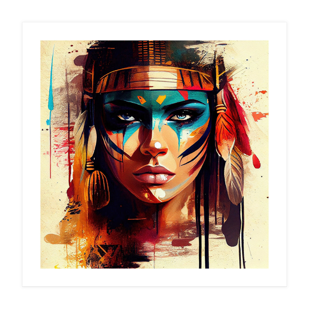 Powerful Egyptian Warrior Woman #3 (Print Only)