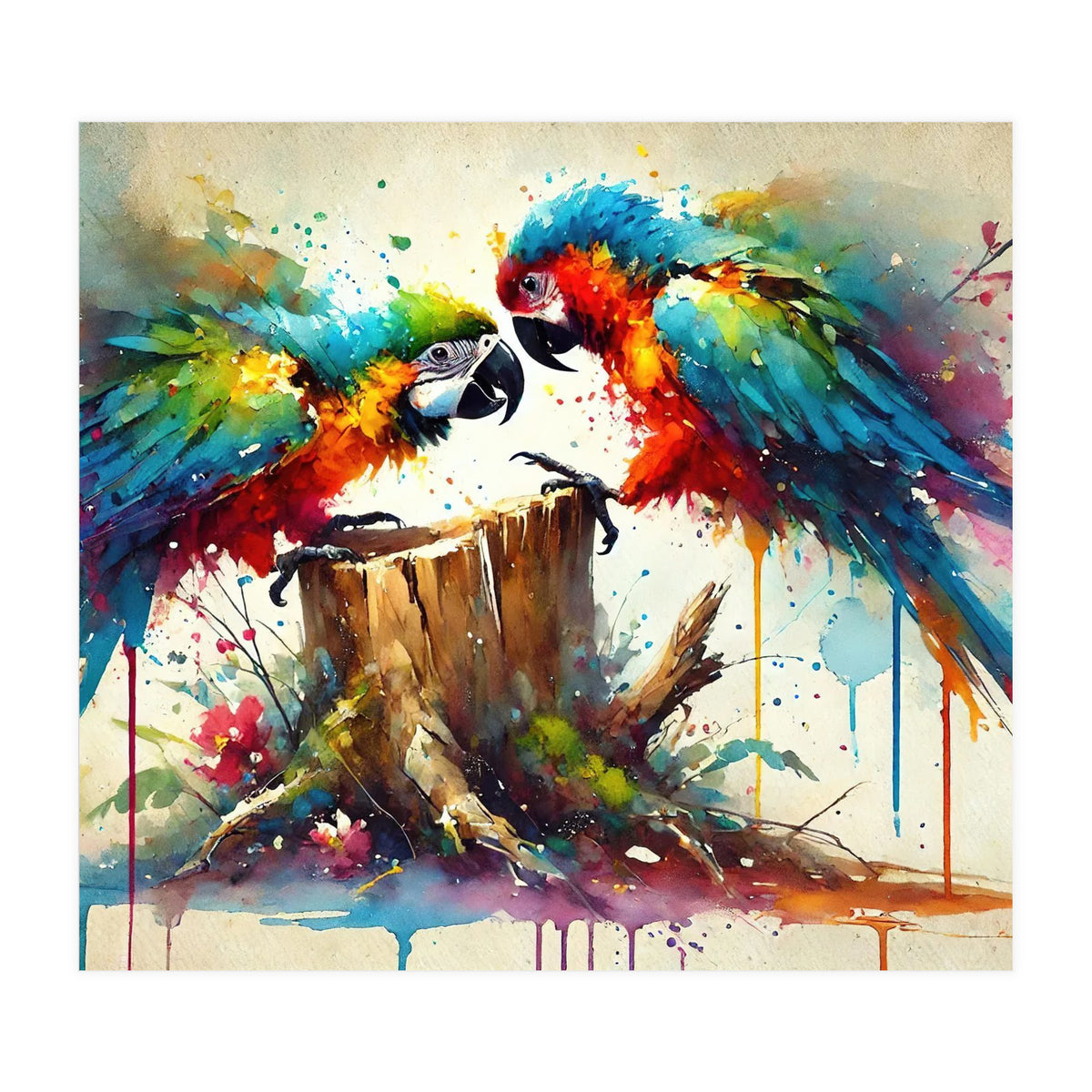 Tropical Macaw Pair (Print Only)