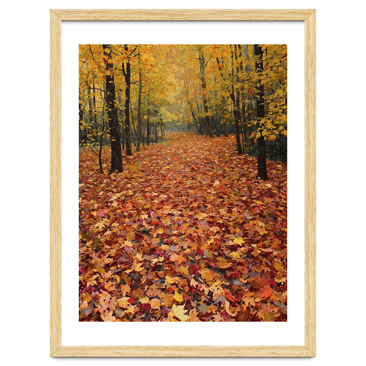 Ethereal Autumn Forest Path