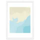 Mellow, Abstract Powder Blue Pastel Pearl Painting, Modern Simple Minimal Waves thumbnail