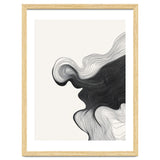 Abstract Black And White Wavy Lines Flowing Organic Shape thumbnail