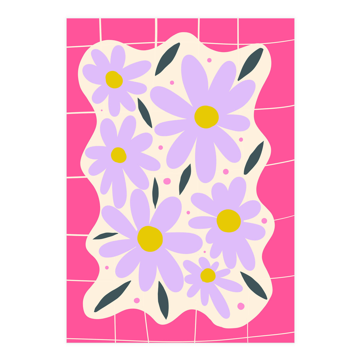 Modern Grid Floral (Print Only)