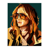 Jennifer Lopez Celebrity Art Retro Style Illustration (Print Only) thumbnail