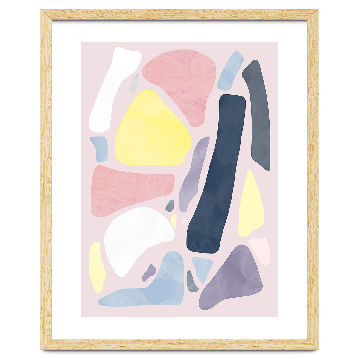 Organic Rustic Abstract Shapes Pastel I