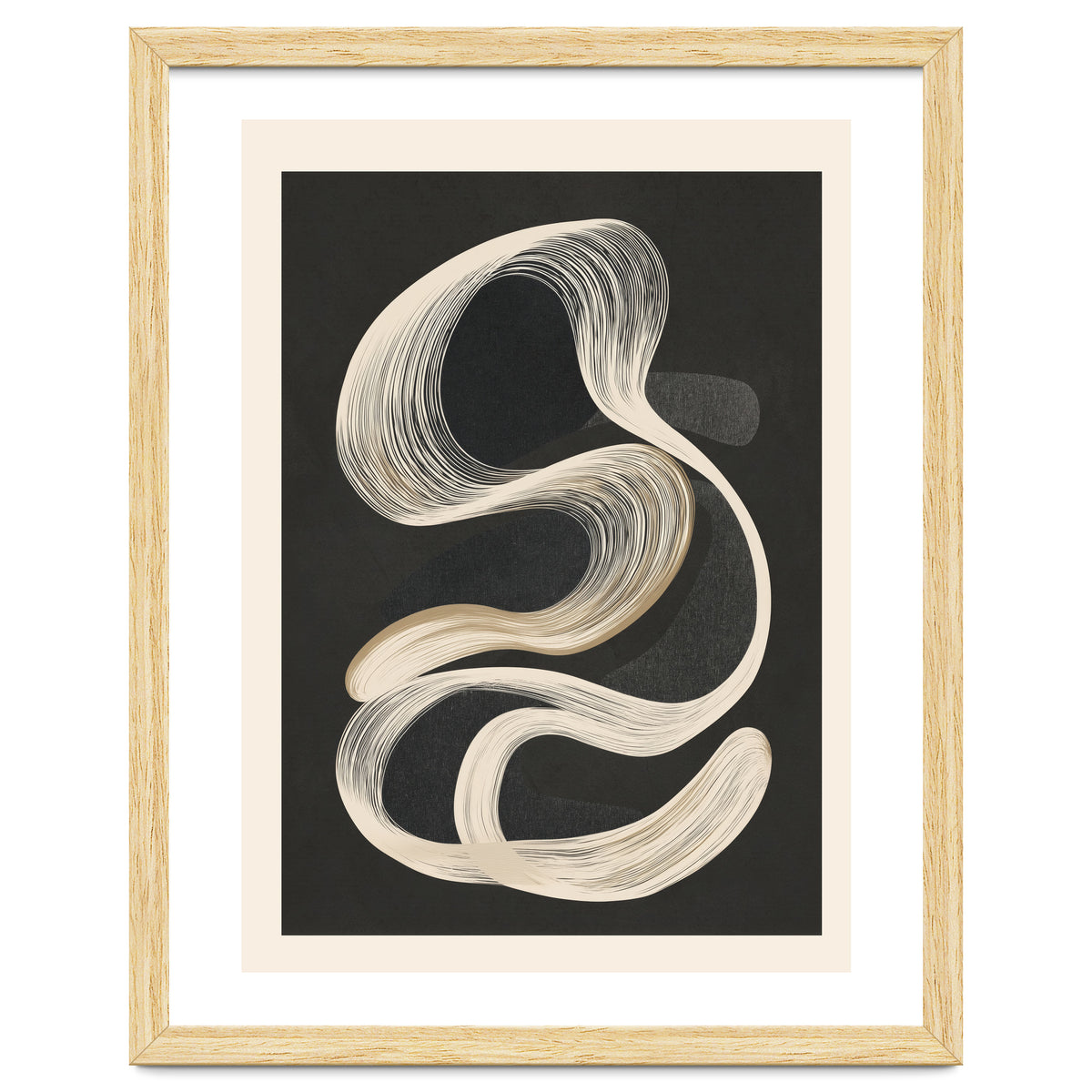 Monochrome Flow Abstract Line Movement