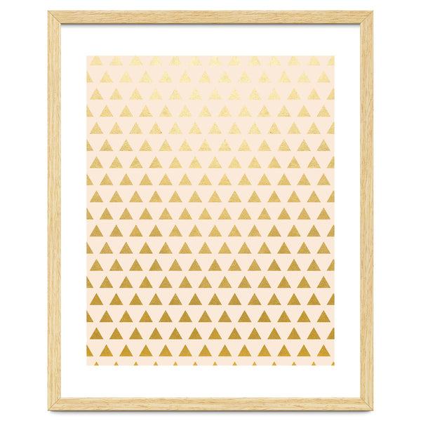Blush + Gold Triangles #society6 #decor #buyart