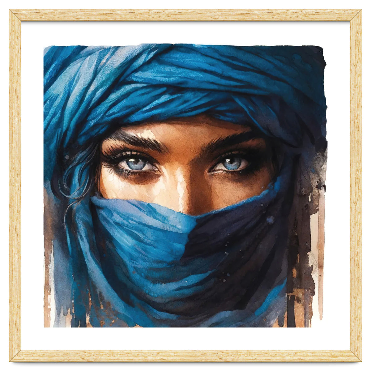 Blue Eyes Tuareg Woman Portrait