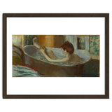 Woman in bath, sponging her leg. Pastel, 1883-84   19.7 x 41 cm. thumbnail