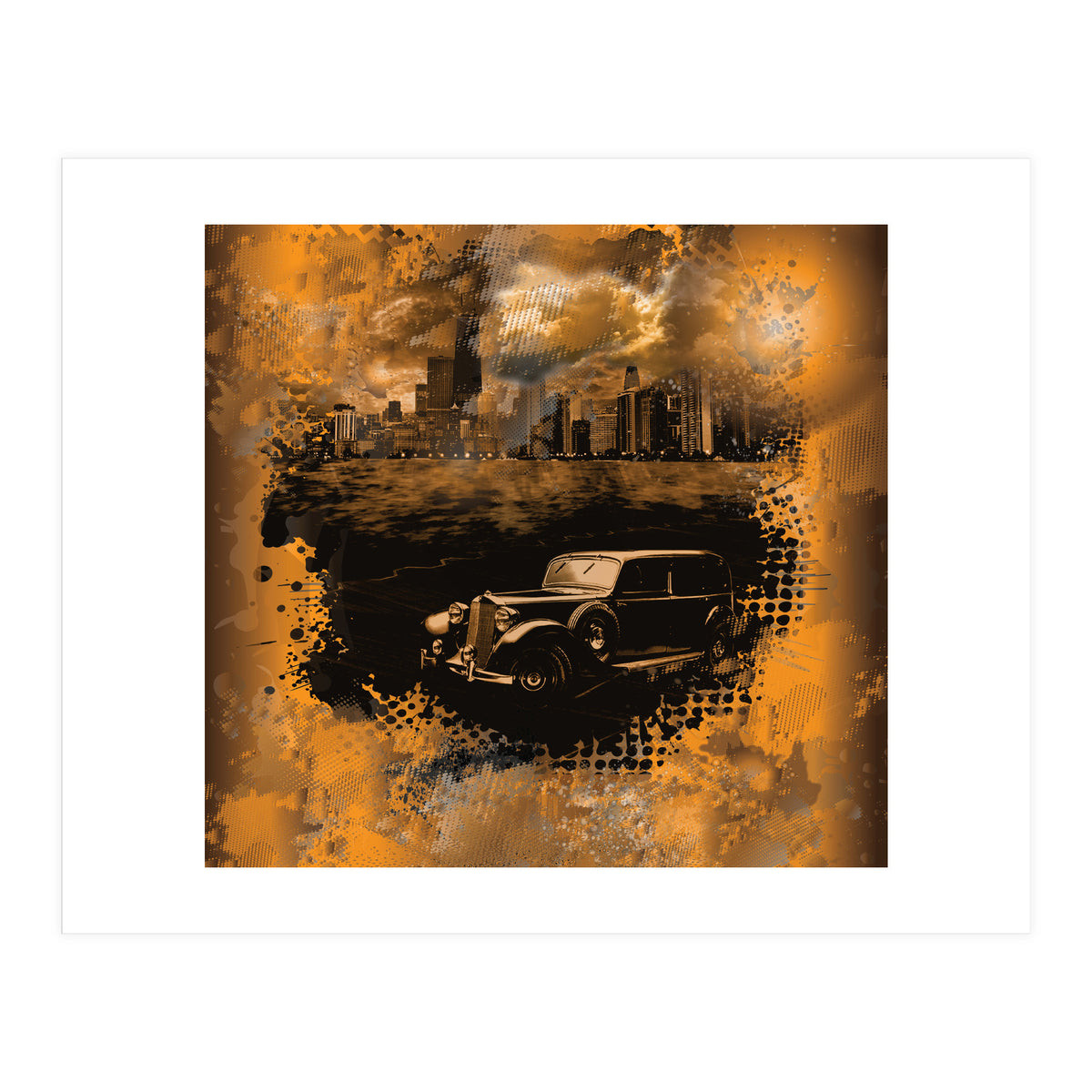 Chicago Waterfront Monochrome (Print Only)