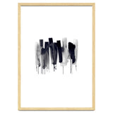Abstract Watercolor Stripes Minimal Black thumbnail
