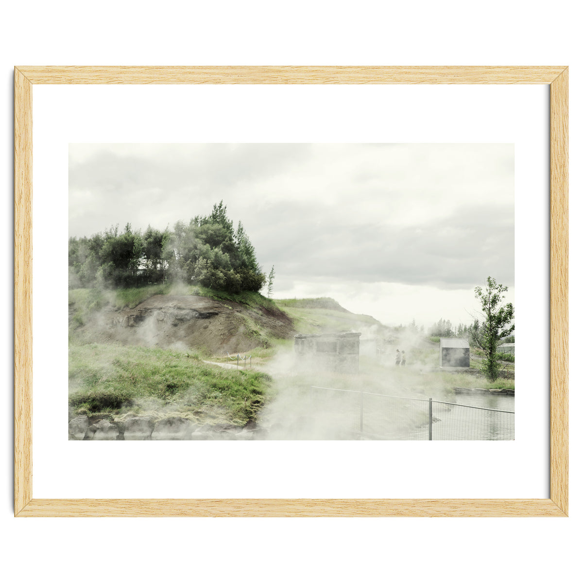 A natural hot spring landscape where steam rises - Iceland