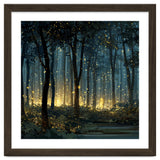 Enchanted Midnight Forest with Glowing Fireflies thumbnail