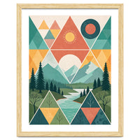 Geometric Convergence: A Mosaic of the Alpine Wilderness