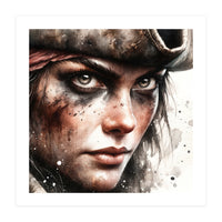 Fierce Pirate Captain Portrait (Print Only)
