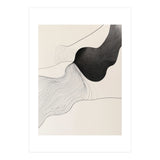 Abstract Black And White Organic Flowing Lines Art (Print Only) thumbnail