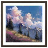 Alpine Summer Meadow with Vibrant Wildflowers and Snow thumbnail