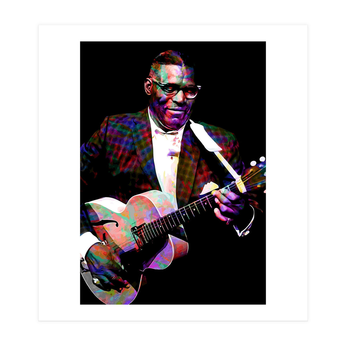 Howlin Wolf American Blues Guitarist Colorful (Print Only)