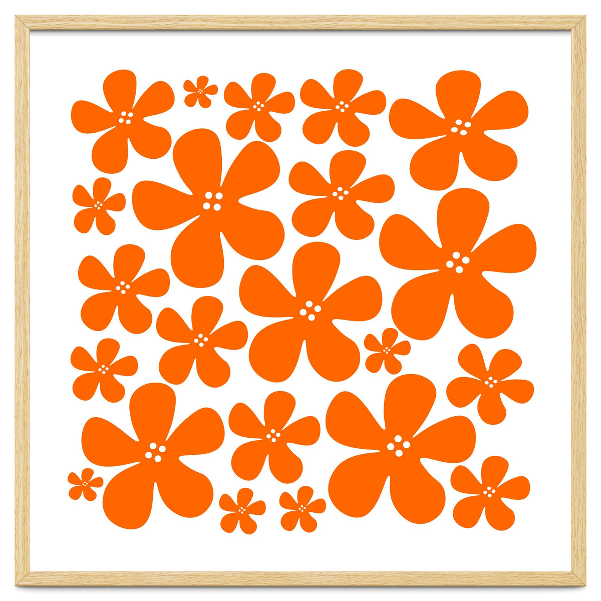 Orange Flowers Pattern