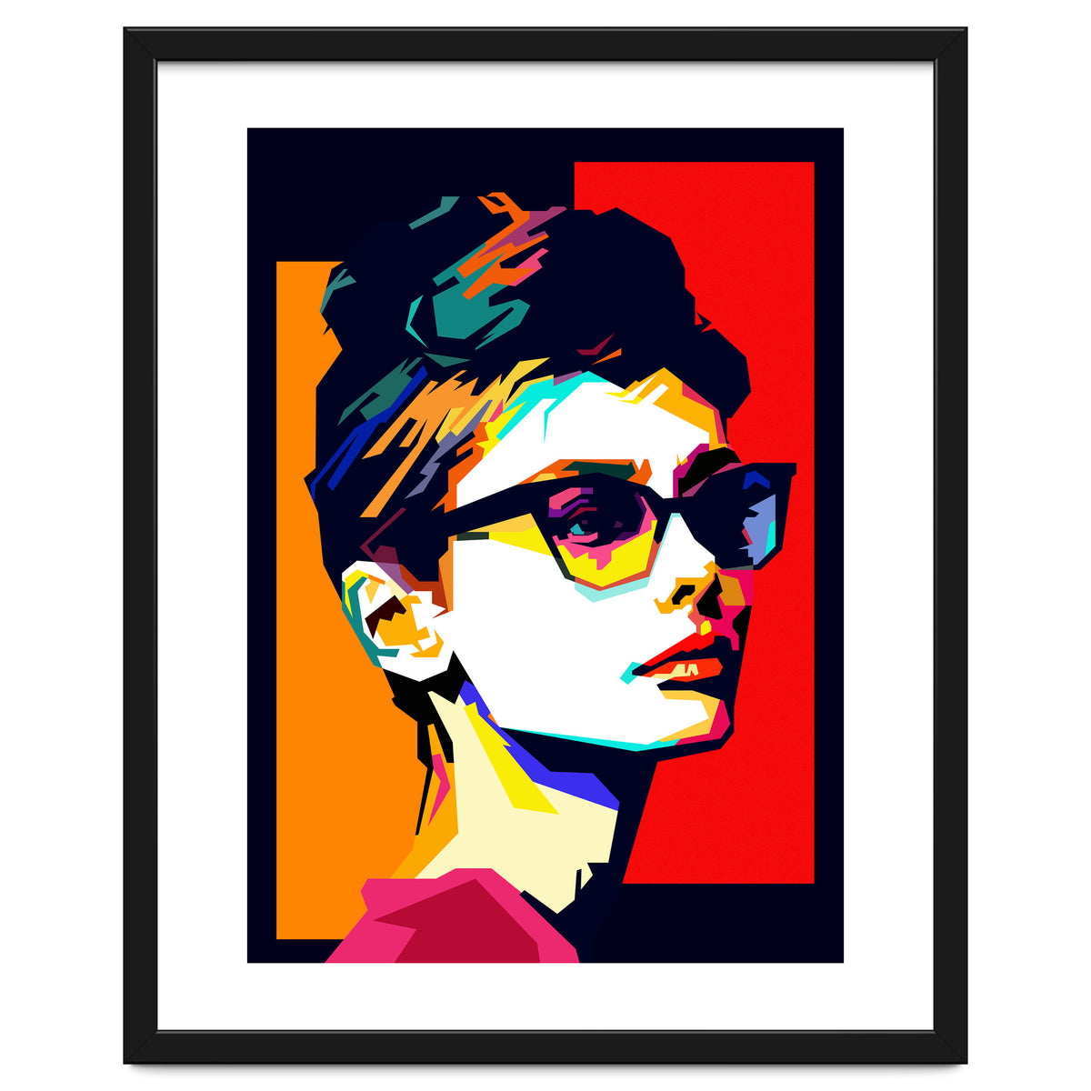 Audrey Hepburn Hollywood Star Pop Art WPAP