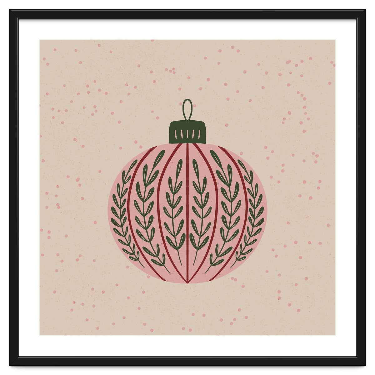 Christmas globe with branches