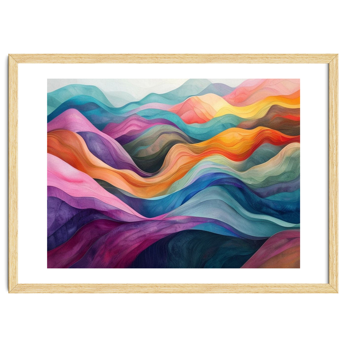 Colorful Abstract Wavy Landscape
