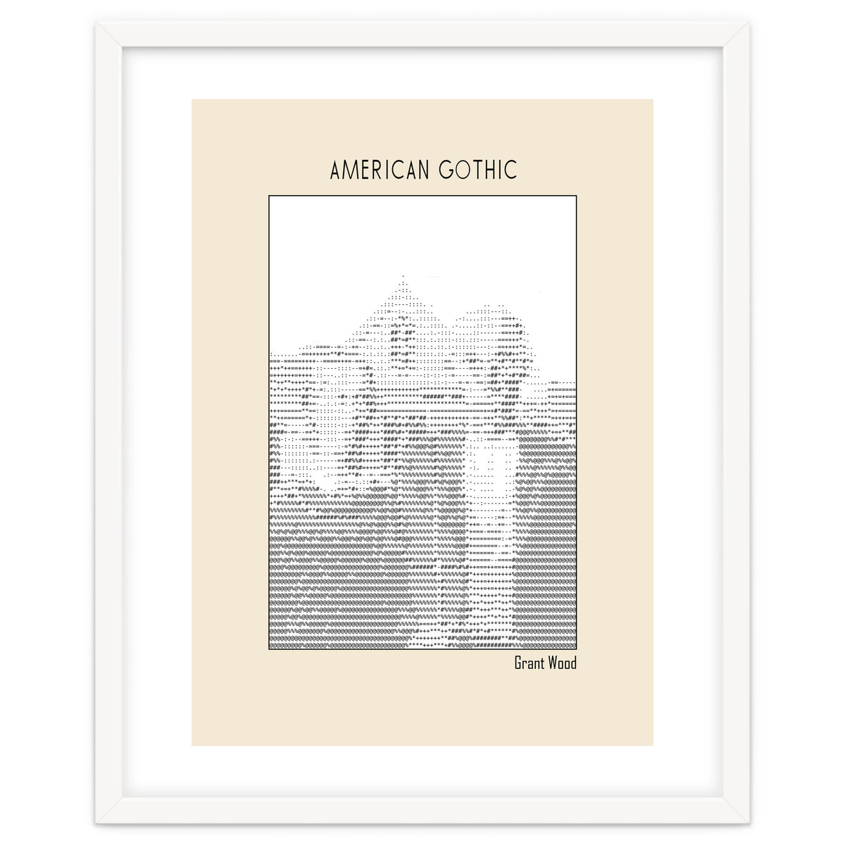 American Gothic – Grant Wood (ascii Art)