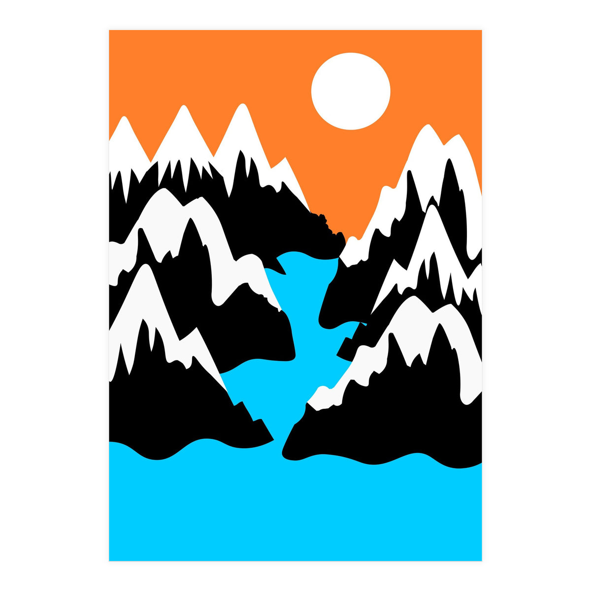 Mountainous River Mouth (Print Only)