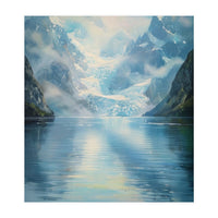 Ethereal Descent: The Glimmering Silence of the Ancient Glacial Fjord (Print Only)