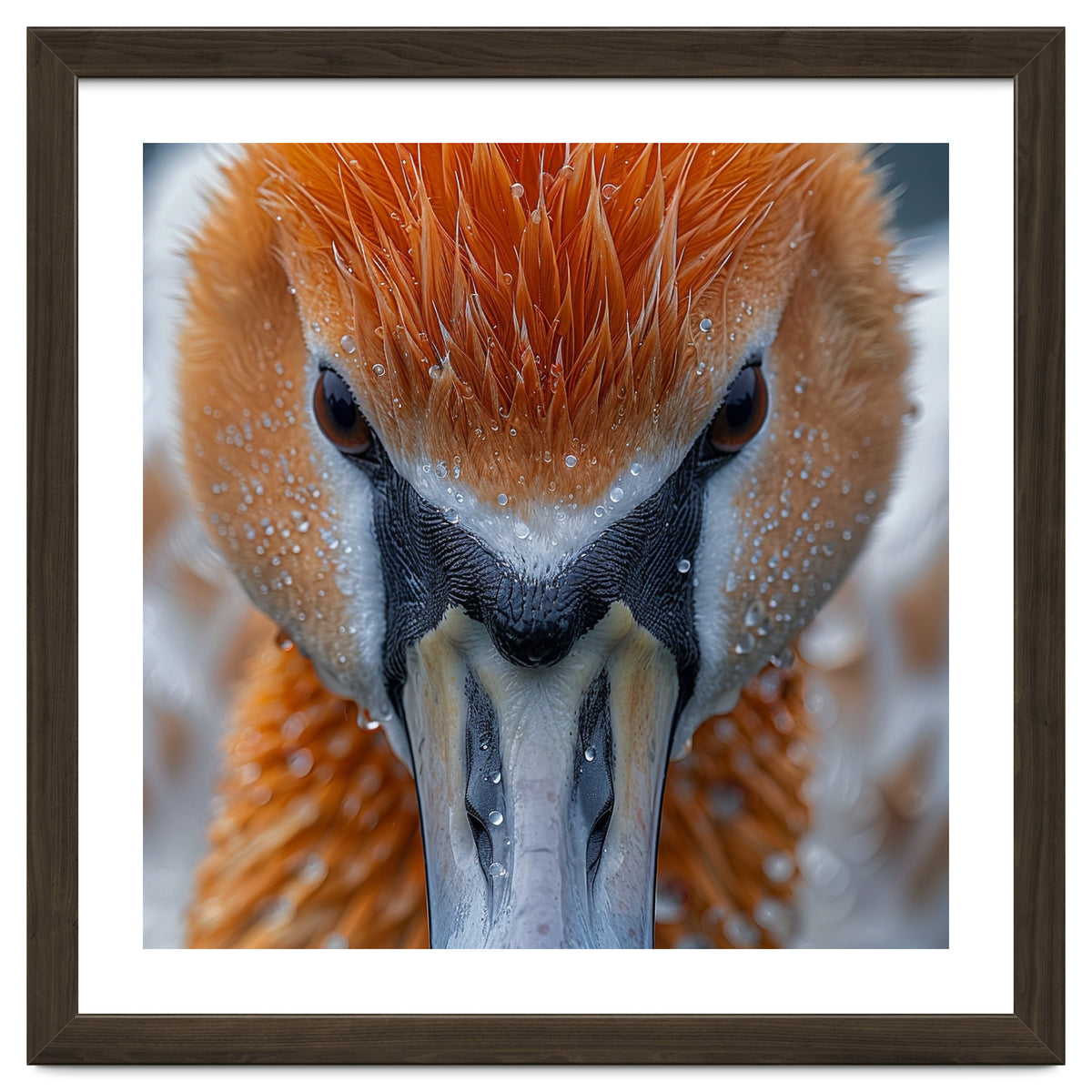 Close Up Of A Pelican's Beak With Water Droplets