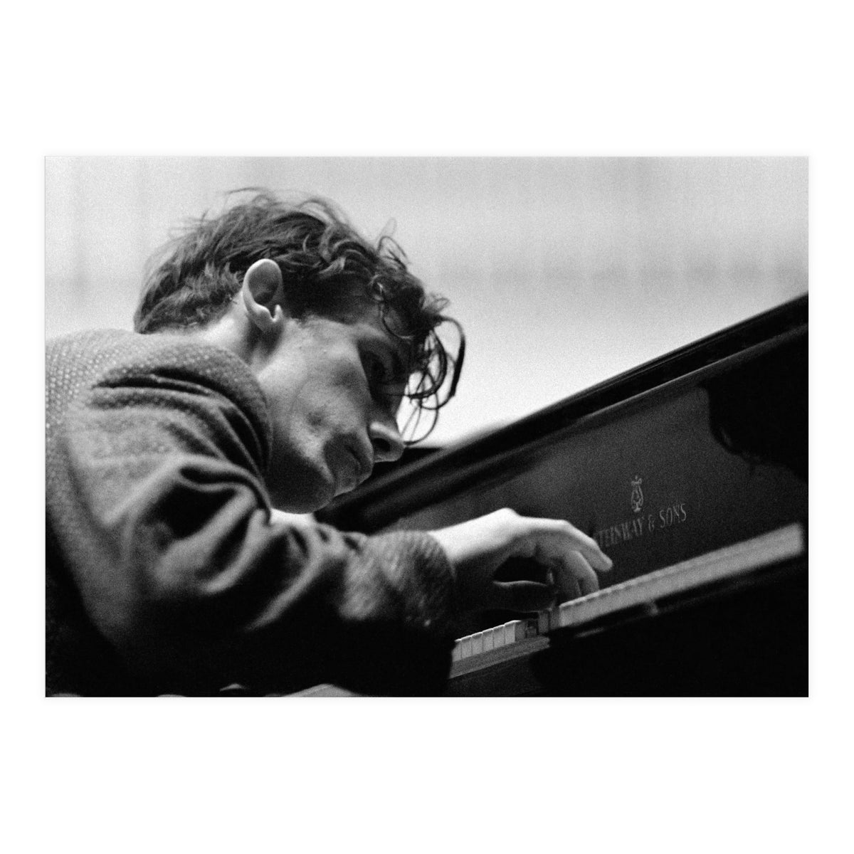 Pianist Glenn Gould with the Berlin  Philharmonic Orchestra under Herbert von Karajan. Berlin,1957. (Print Only)