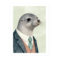 Seal Animal In A Suit  (Print Only)