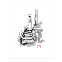 woman Descending Stairs (Print Only)