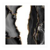 Black & Gold Agate Texture 07  (Print Only) thumbnail