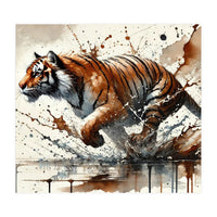 Dynamic Tiger In Motion (Print Only)